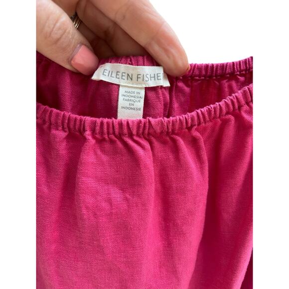 $238 EILEEN FISHER Organic Linen Midi Cami Dress Sundress | Sz XL, Geranium Pink - Picture 9 of 16